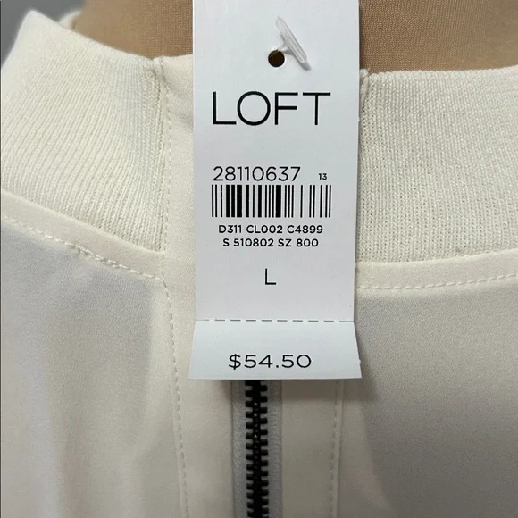 Loft Cream Sleeveless Chiffon Blouse - Picture 6 of 8